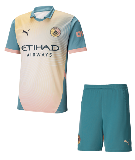 Full Kit Manchester City 4th Jersey 2024 2025 Replica + Shorts + Socks