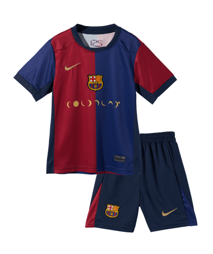 Kids Barcelona Home x Coldplay Jersey 2024 2025 + Shorts