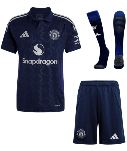 Full Kit Manchester United Away Jersey 2024 2025 Replica + Shorts + Socks