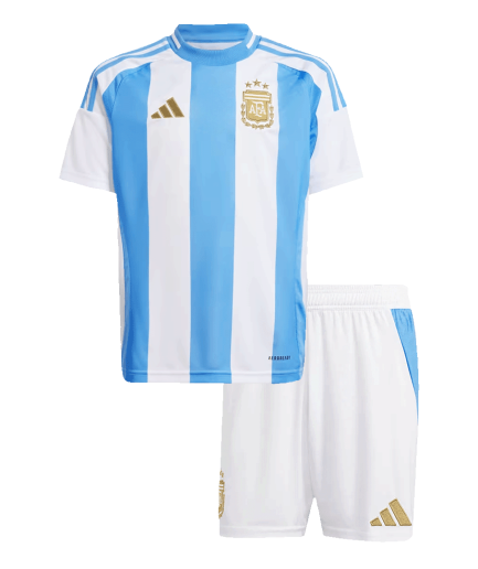 Kids Argentina Home Jersey 2024 Replica + Shorts