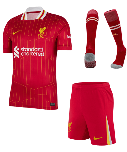 Full Kit Liverpool Home Jersey 2024 2025 Replica + Shorts + Socks