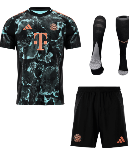 Full Kit Bayern Munchen Away Jersey 2024/2025 + Shorts + Socks