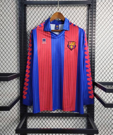 Long Sleeve Barcelona Home Jersey 1991 1992 Replica