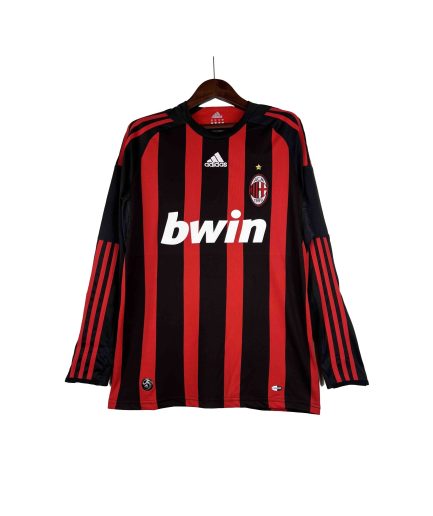 Long Sleeve AC Milan Home 2008 2009 Retro Jersey