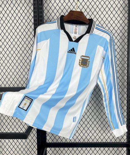 Long Sleeve Argentina Home Jersey 1998 Replica