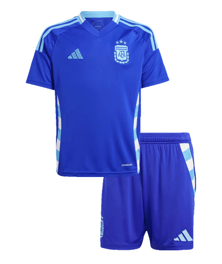 Kids Argentina Away Jersey 2024 Replica + Shorts