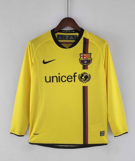 Long Sleeve Barcelona Away Jersey 2008 2009 Replica
