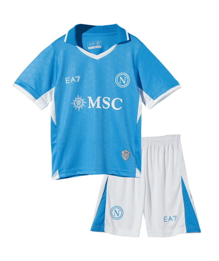 Kids Napoli Home Jersey 2024/2025 Replica + Shorts