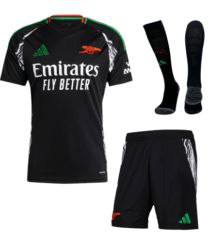 Full Kit Arsenal Away Jersey 2024 2025 Replica + Shorts + Socks