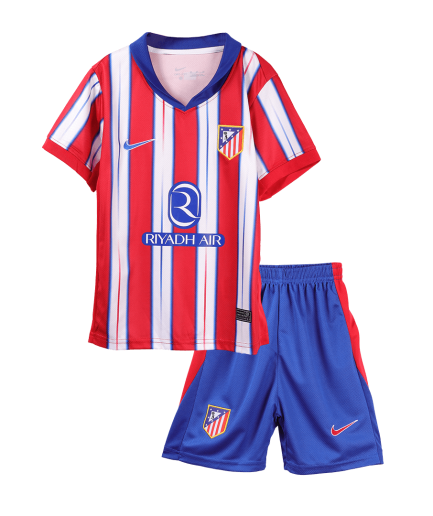 Kids Atletico Madrid Home Jersey 2024 2025 + Shorts