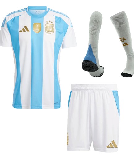 Full Kit Argentina Home Jersey 2024 Replica + Shorts + Socks