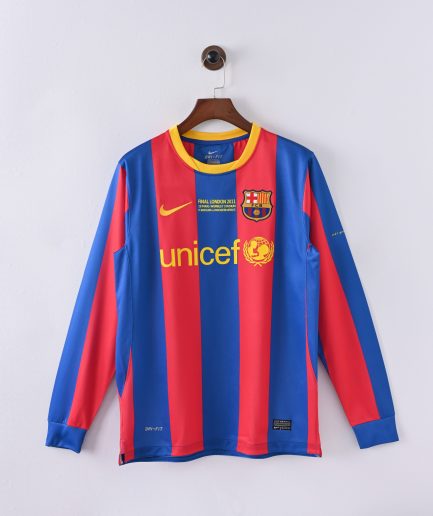 Long Sleeve Barcelona Home Champions League Final 2011 Edition