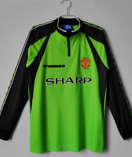 Long Sleeve Manchester United Goalkeeper Retro Jersey 1998 1999 Replica