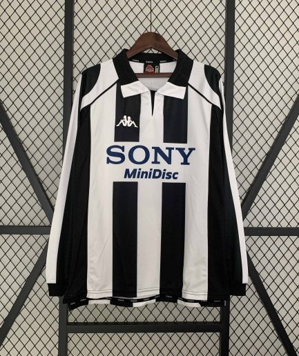 Long Sleeve Juventus Home Retro Jersey 1997 1998 Replica