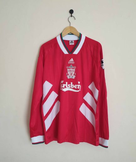 Long Sleeve Liverpool Home Retro Jersey 1993 1995 Replica