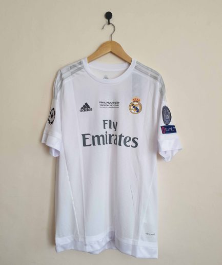 Real Madrid Home Retro Jersey 2015 2016 Champions League Final Edition Replica
