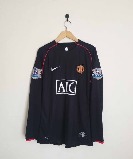 Long Sleeve Manchester United Away Retro Jersey 2007 2008 Replica