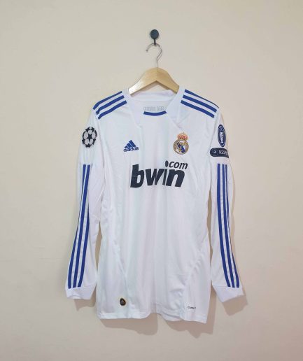Long Sleeve Real Madrid Home Retro Jersey 2010 2011 Replica