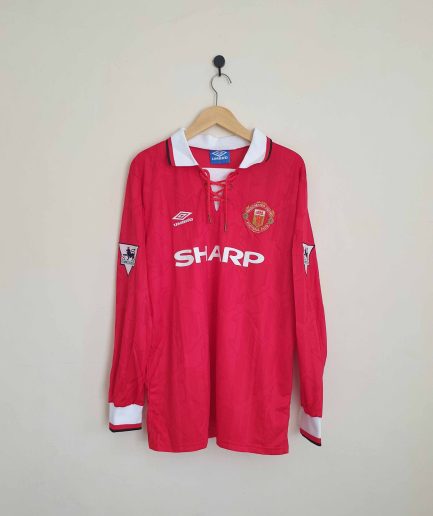 Long Sleeve Manchester United Home Retro Jersey 1992 1994 Replica