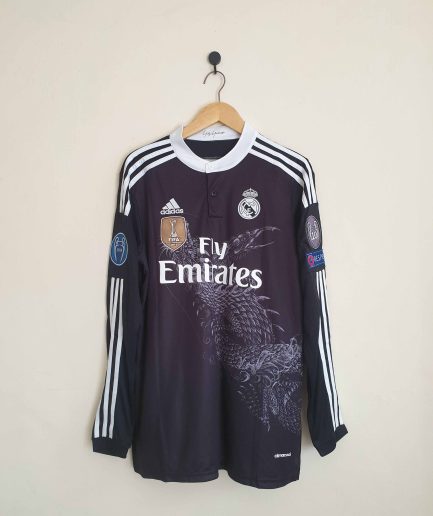 Long Sleeve Real Madrid 3rd Retro Jersey 2014 2015 Replica