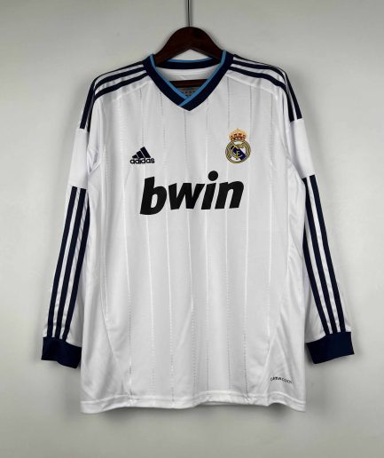 Long Sleeve Real Madrid Home Retro Jersey 2012 2013 Replica