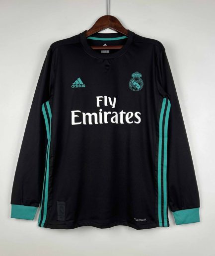 Long Sleeve Real Real Madrid Away Retro Jersey 2017 2018 Replica