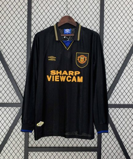 Long Sleeve Manchester United Away Retro Jersey 1993 1994 Replica