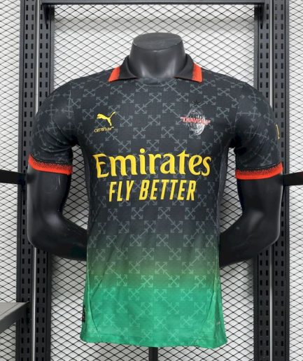 Player Version AC Milan x OFF White Player Jersey Black