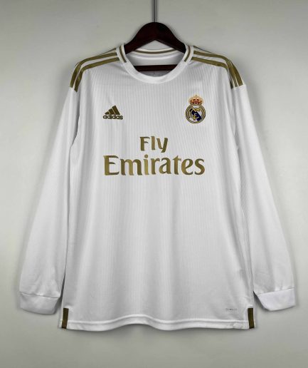 Long Sleeve Real Madrid Home Retro Jersey 2019 2020 Replica