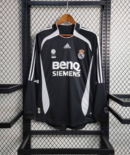 Long Sleeve Real Madrid 3rd Retro Jersey 2006 2007 Replica