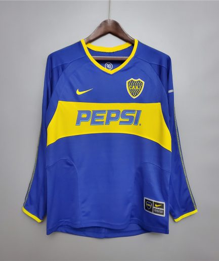 Long Sleeve Boca Juniors Home Jersey 2003-2004