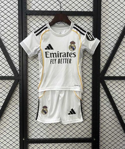 Kids Real Madrid Home Jersey 2025-2026