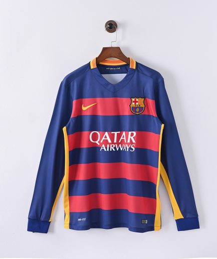 Long Sleeve Barcelona Home Jersey 2015 2016
