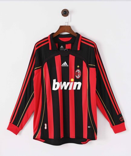 Long Sleeve AC Milan Home 2006 2007 Retro Jersey