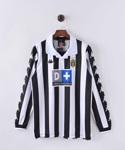 Long Sleeve Juventus Home Retro Jersey 1999 2000 Replica