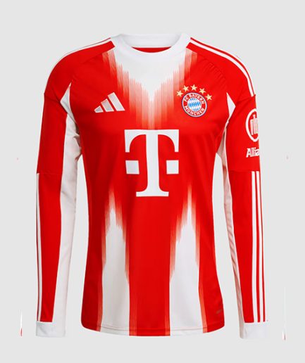 Long Sleeve Bayern Munchen Home Jersey 2025/2026