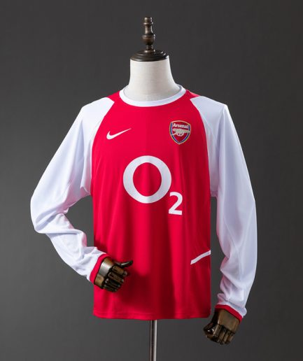Long Sleeve Arsenal Home Jersey 2002 2004 Replica