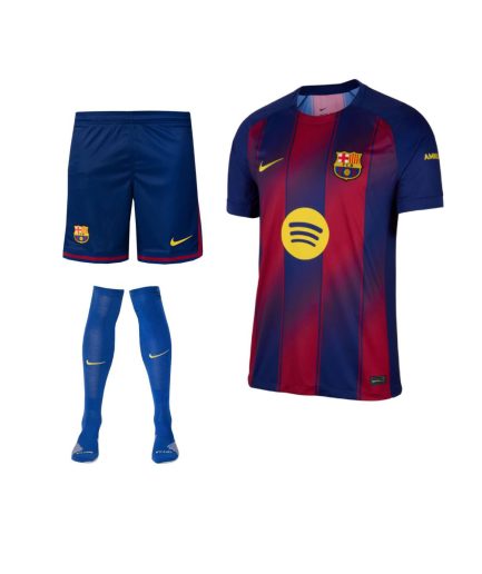 Barcelona Home 2025–2026 Full Kit with Shorts + Socks