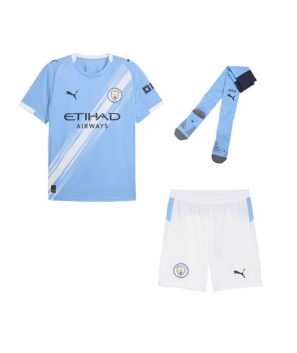 Manchester City Home 2025–2026 Full Kit with Shorts + Socks