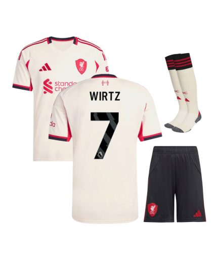 Liverpool Away 2025–2026 Full Kit with Shorts + Socks