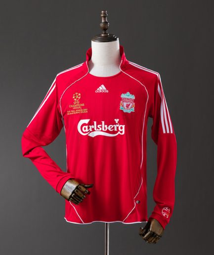 Long Sleeve Liverpool Home Jersey 2007 Champions League Final Jersey