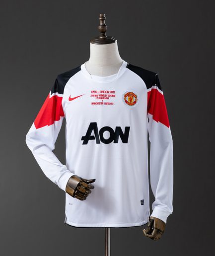Long Sleeve Manchester United Away Jersey 2010/2011 — Champions League Final Edition