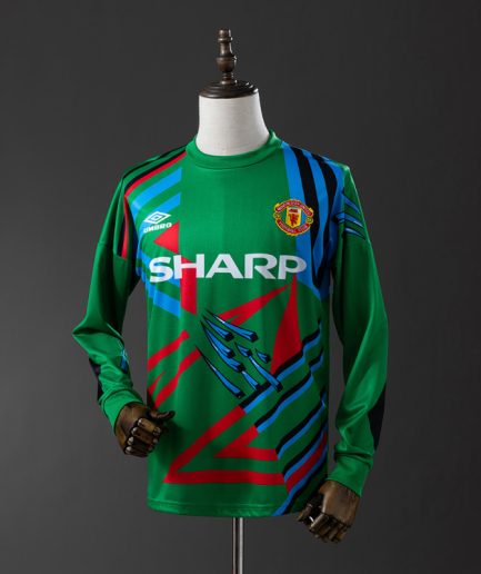 Long Sleeve Manchester United Goalkeeper Jersey 1992/1993 Green