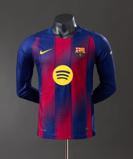Authentic Long Sleeve Barcelona Home Jersey 2025–2026